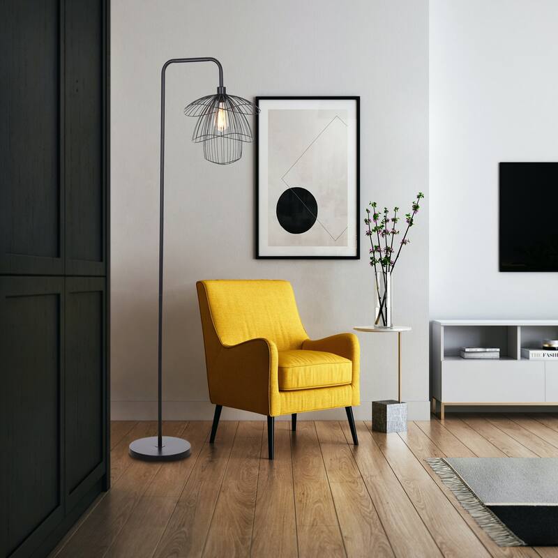 Kenroy Home Orchid Downbridge Floor Lamp - Black