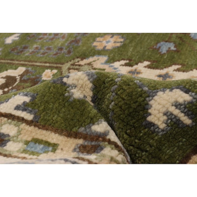 ECARPETGALLERY Hand-knotted Jules Serapi Green Wool Rug - 8'1 x 7'11