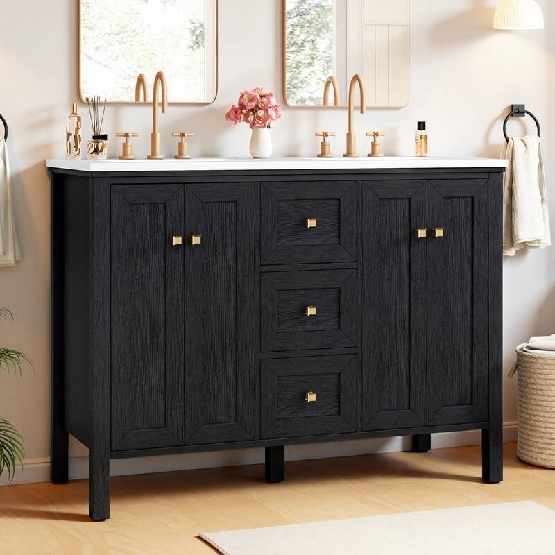 Moasis 47" Double Bathroom Vanity with Sink Set