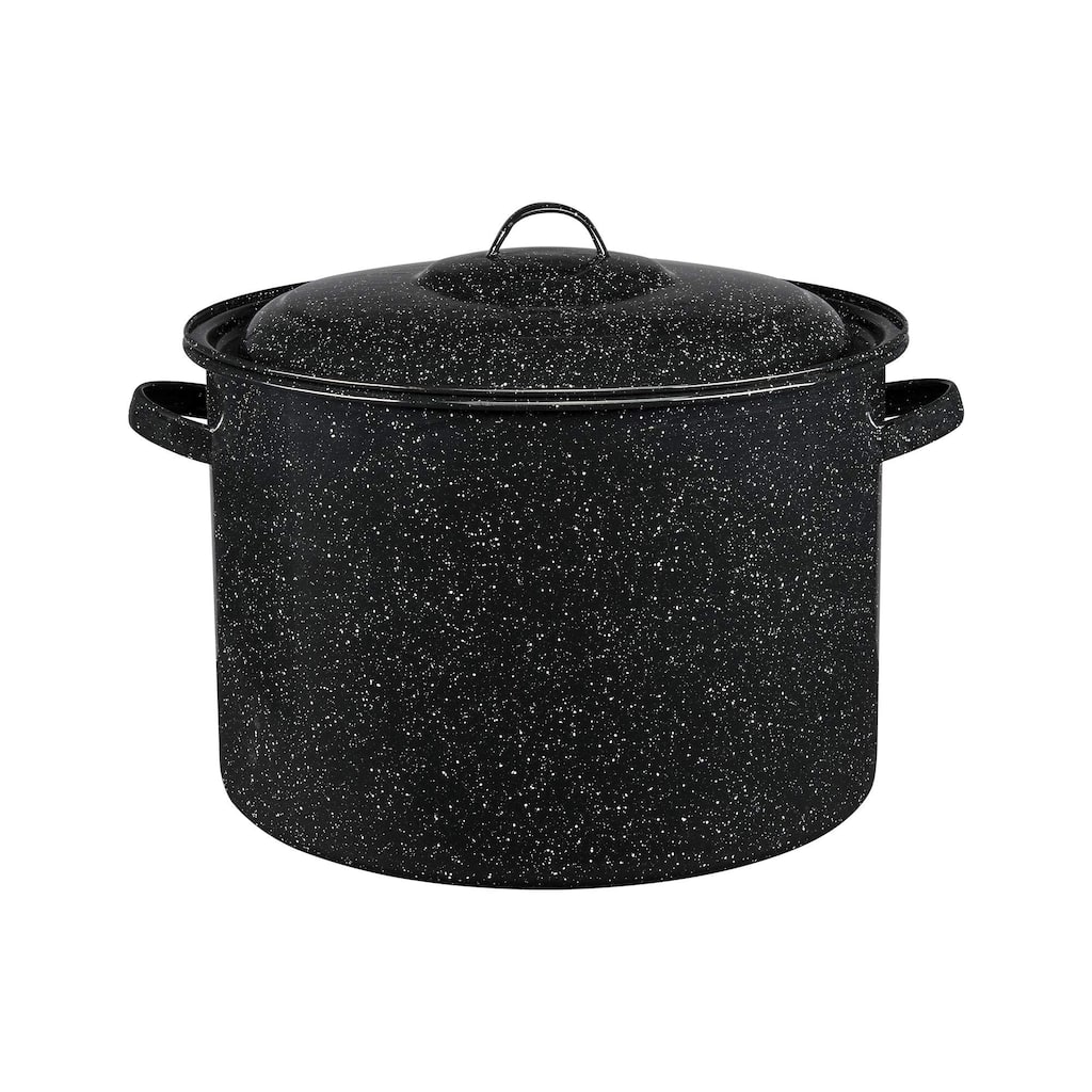Granite Ware Speckled Black Stock Pot