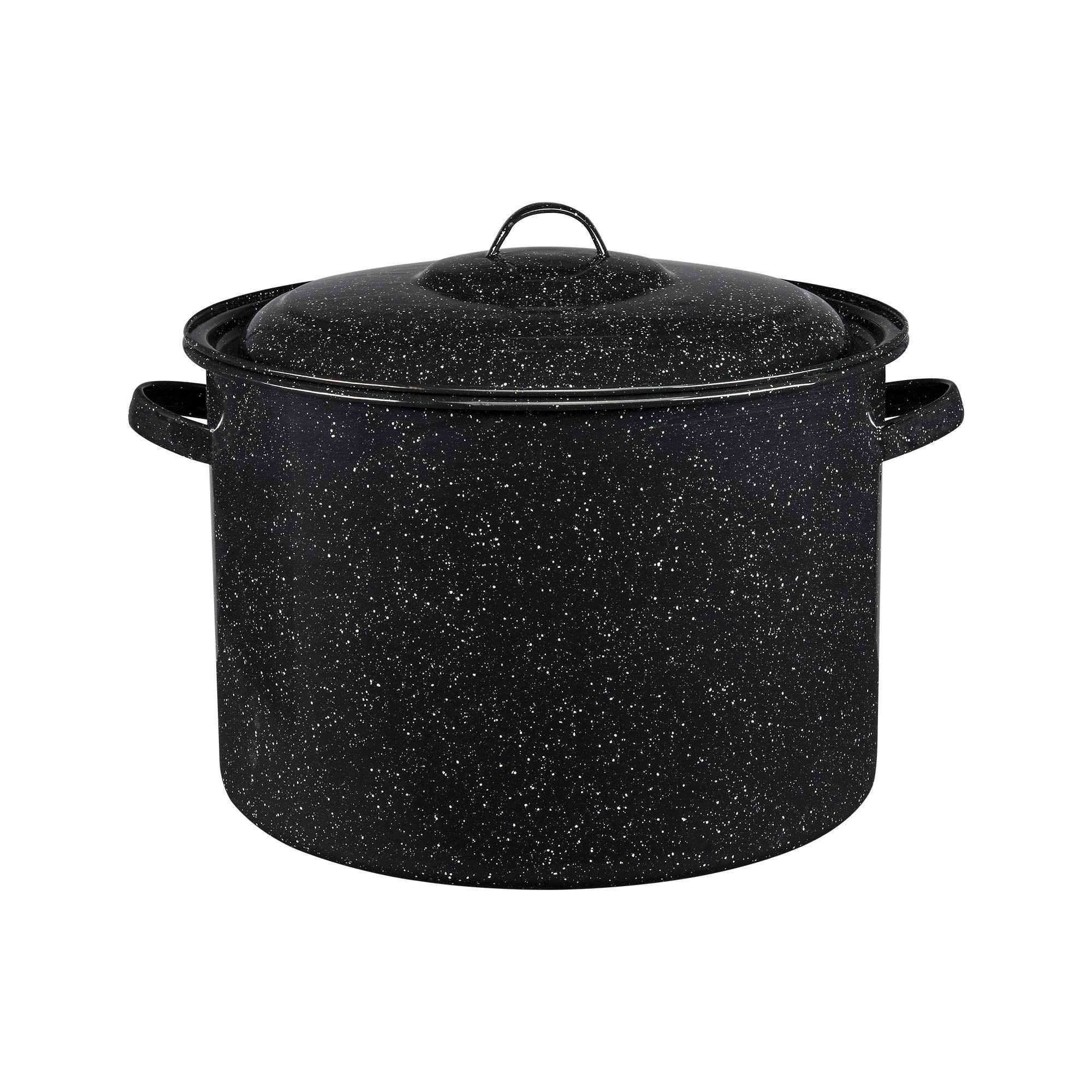 Granite Ware Speckled Black Stock Pot