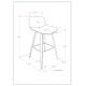 preview thumbnail 21 of 147, WYNDENHALL Cacey Mid Century Modern Bentwood Counter Height Stool (Set of 2) - 20.7'' x 21.1'' x 36.6