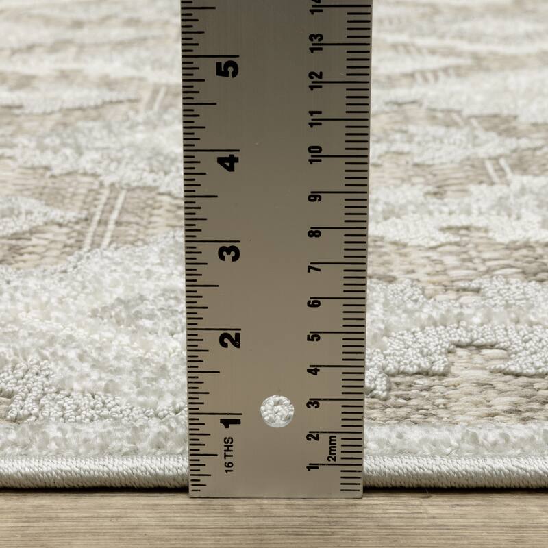 Style Haven Thassos Global Medallions Beige/ Grey Mixed Pile Area Rug