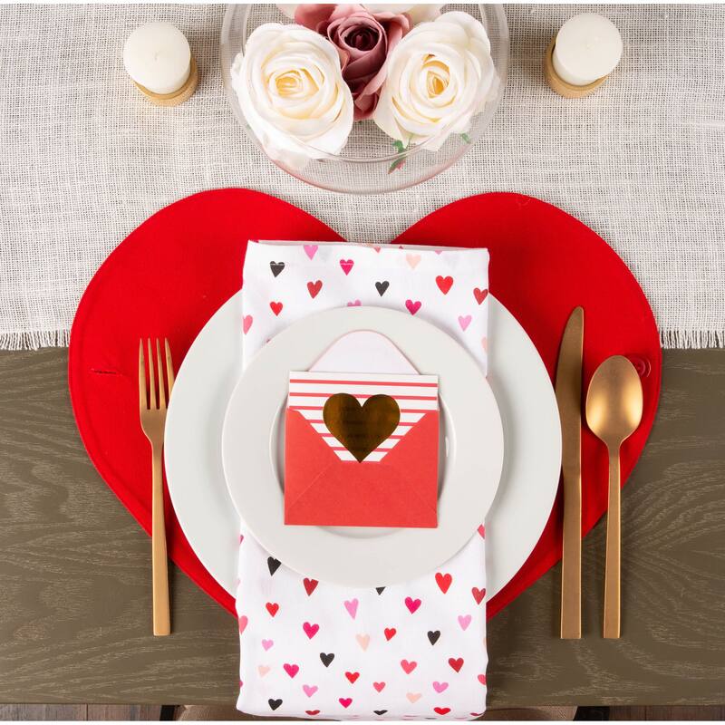 DII Valentines Day Print Napkin (Set of 6)