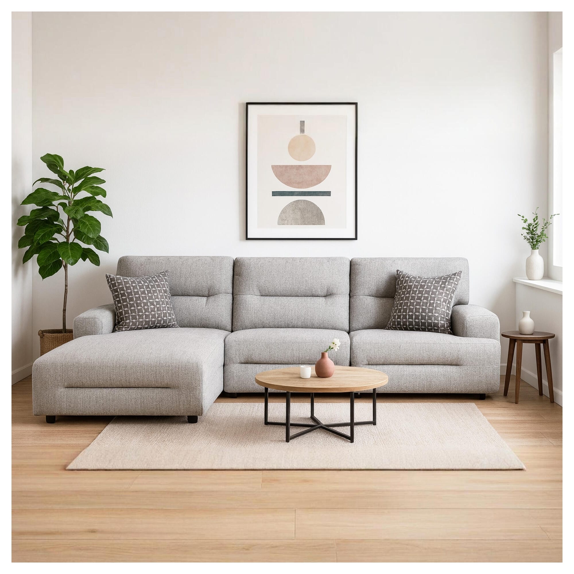 Signature Design by Ashley Acklen Place Light Gray 3-Piece Power Reclining Sectional - 115" W x 71" D x 42" H