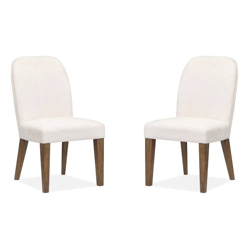 Magnussen Home Westbourne Dark Umber Upholstered Host Chair Two Pack - 20''W x 25.5''D x 36''H - Set of 2 - 20''W x 25.5''D x 36''H - Dark Umber - Dining Height