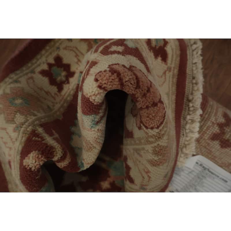 Hand Knotted Oriental 100% Wool Carpet Traditional Floral Brown Ziegler Area Rug - 3' 8'' X 2' 0''