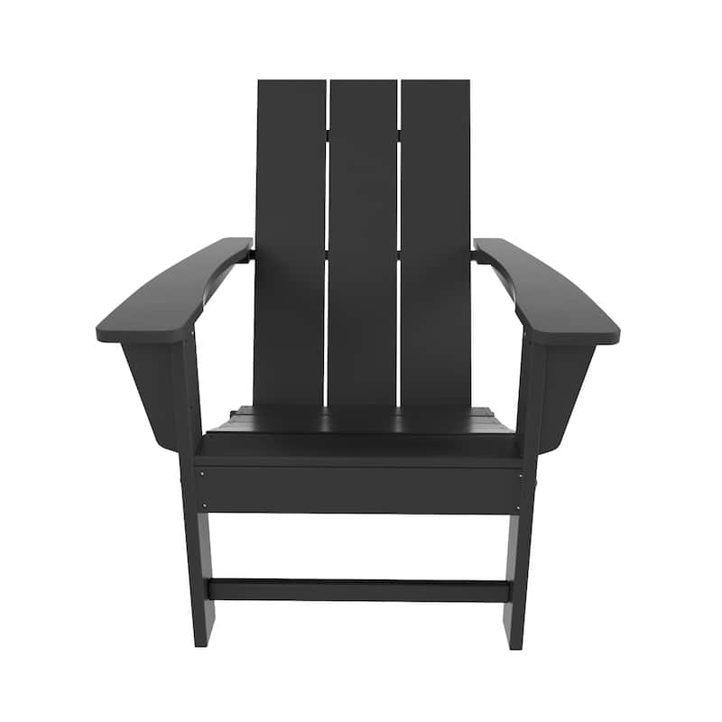 Shoreside Modern 12-Piece Folding Adirondack Chair With Ottoman And Side Table
