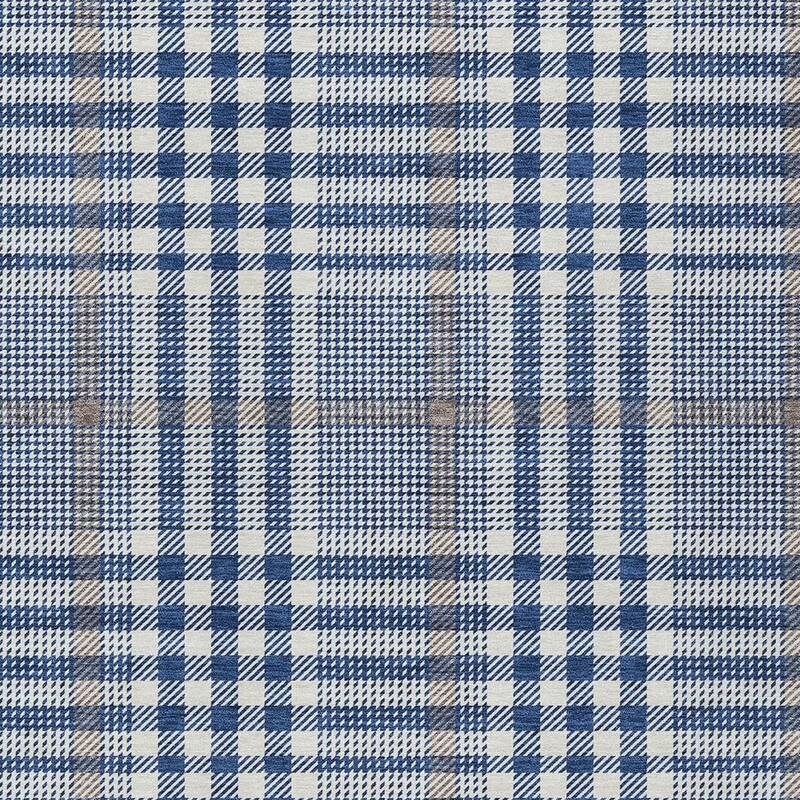 HomeRoots Plaid Transitional Rectangle Outdoor Rug