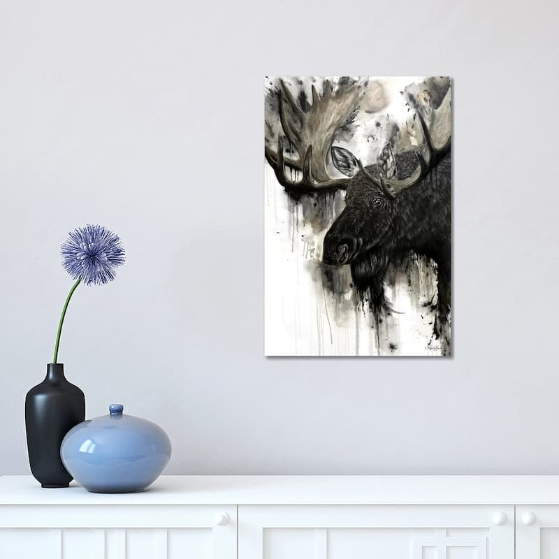 iCanvas "Bull Moose" by Angela Bawden Canvas Print - 18x12x1.5