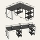 preview thumbnail 2 of 16, 95.2 Inch L Shaped Desk with Shelves Home Office Computer Desk