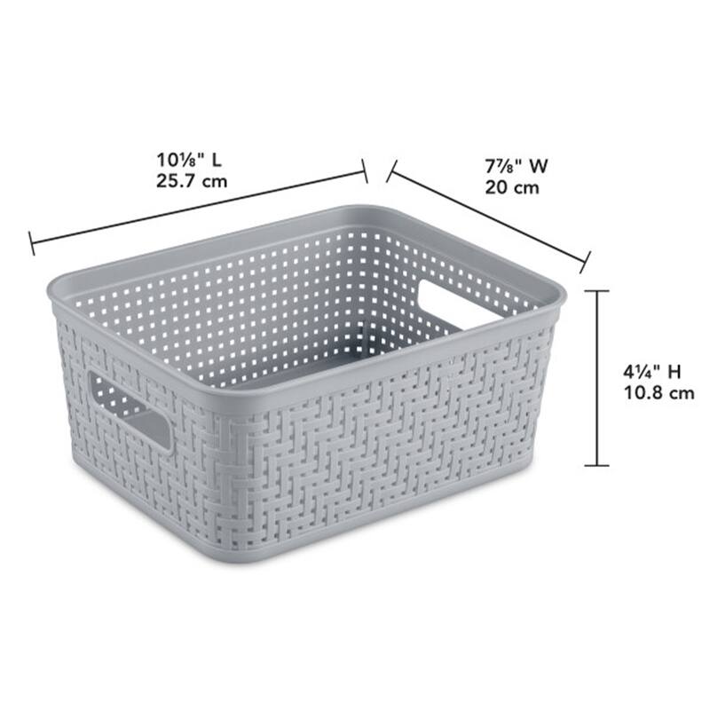 Sterilite 10x8x4.25 In Rectangular Short Basket for Home Organization (24 Pack) - 24 Pack