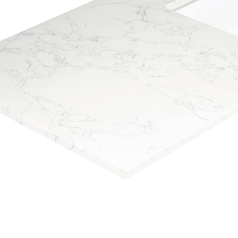 Altair Ceres Engineered Stone Vanity Top in Grain White Without Cabinet