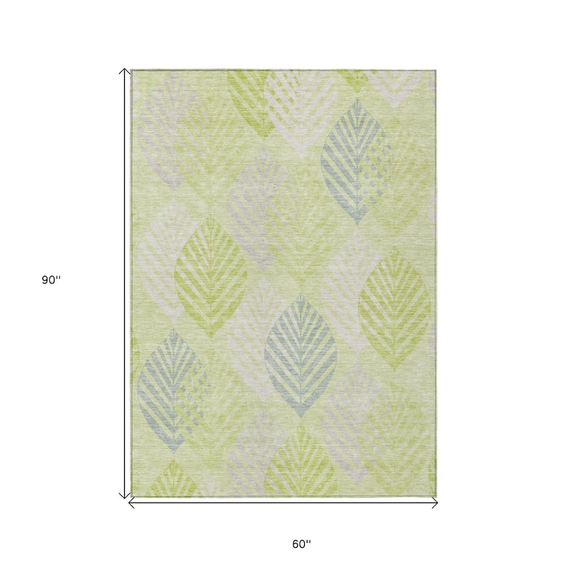 HomeRoots Floral Transitional Rectangle Outdoor Rug