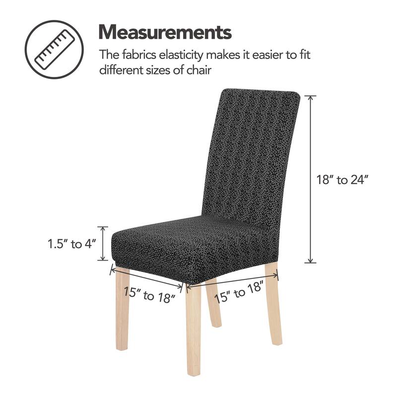Stretch Jacquard Spandex Chair Covers 6 Pieces - 18x18x24 Inch