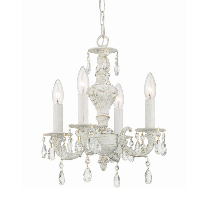 Crystorama Lighting Group Sutton 4 Light 13-1/2" Wide Chandelier with - Antique White