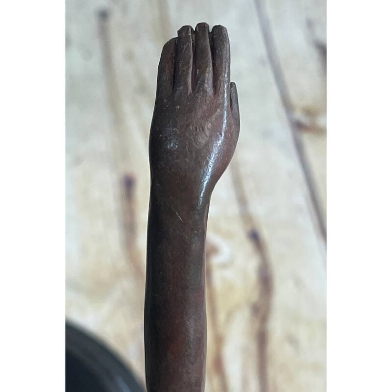 Hot Cast Bronze Ballerina Dancer Girl Sculpture By Aldo Vitaleh On Marble Base