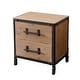 preview thumbnail 2 of 4, Abbyson Northwood Industrial 2-Drawer Nightstand