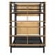 preview thumbnail 26 of 26, Twin Over Twin Metal Bunk Bed with Ladder & Storage Shelves, No Box Spring, White