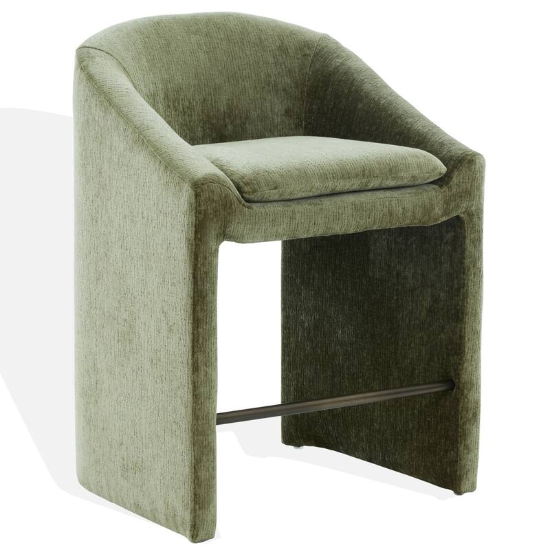 SAFAVIEH Couture Kagan Chenille 27-inch Counter Stool - 26"W x 24"D x 35"H