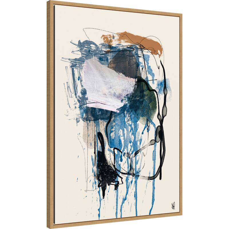 Twin Abstract No. 1 by Dan Hobday (23 x 33 in.), Framed Canvas Wall Art Print