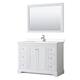 Option White, Chrome Trim, White Cultured Marble Top