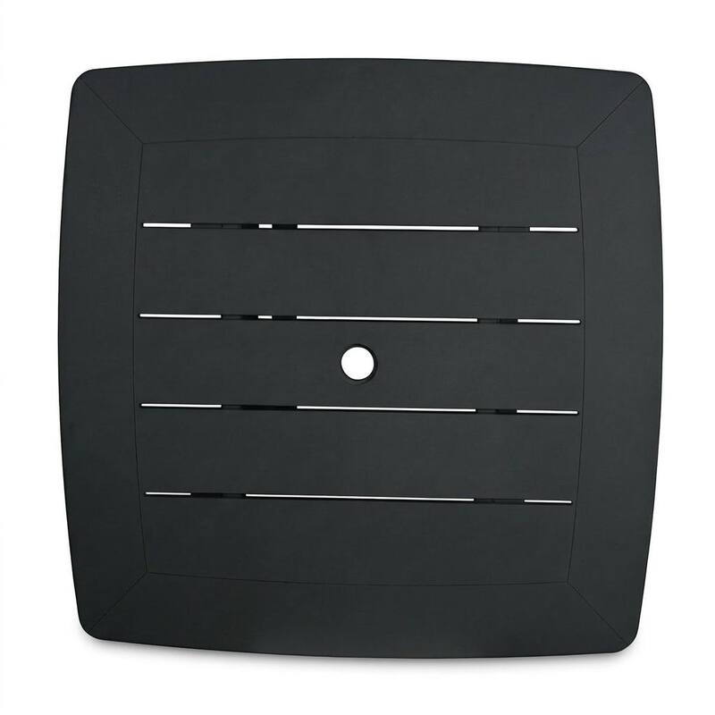 HDPE Poly Lumber Bar Height Patio Table, All-Weather Outdoor High Top Bistro Table, Slatted Top, Easy Assembly