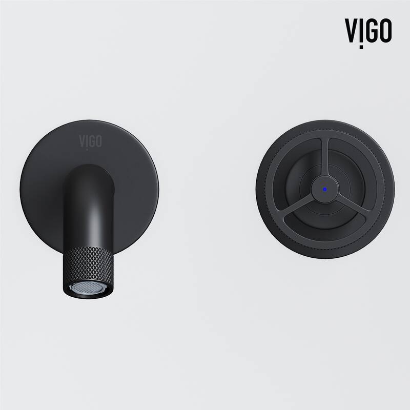 VIGO Cass 3" H 2-Handle Wall Mount Bathroom Faucet