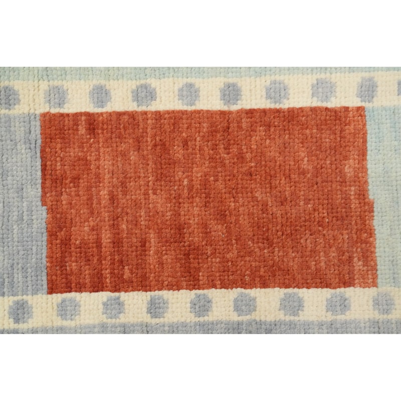 Hand Knotted Oriental 100% Wool Carpet Modern Geometric Multi-Colored Gabbeh Area Rug - 12' 0'' X 9' 8''