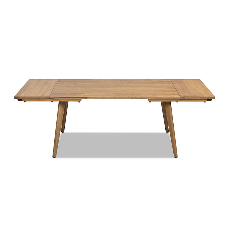 Jennifer Taylor Home Capri Solid Red Oak Wood Extendable Leaf Dining Table