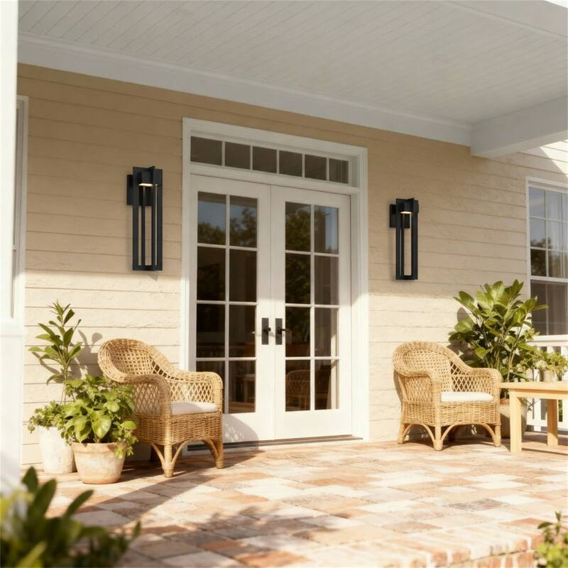 23" Black Integrated LED Outdoor Wall Sconce