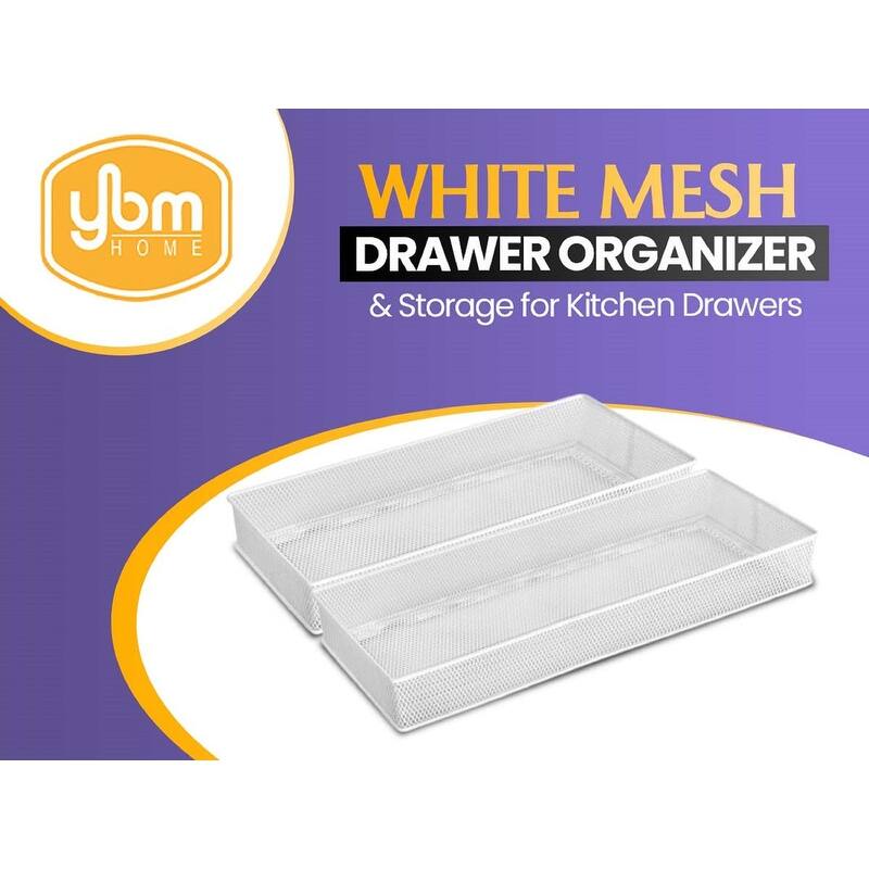 YBM Home White Mesh Desk Drawer Organizer Tray, Storage Holder, Multipurpose Storage Holder, Pack of 1