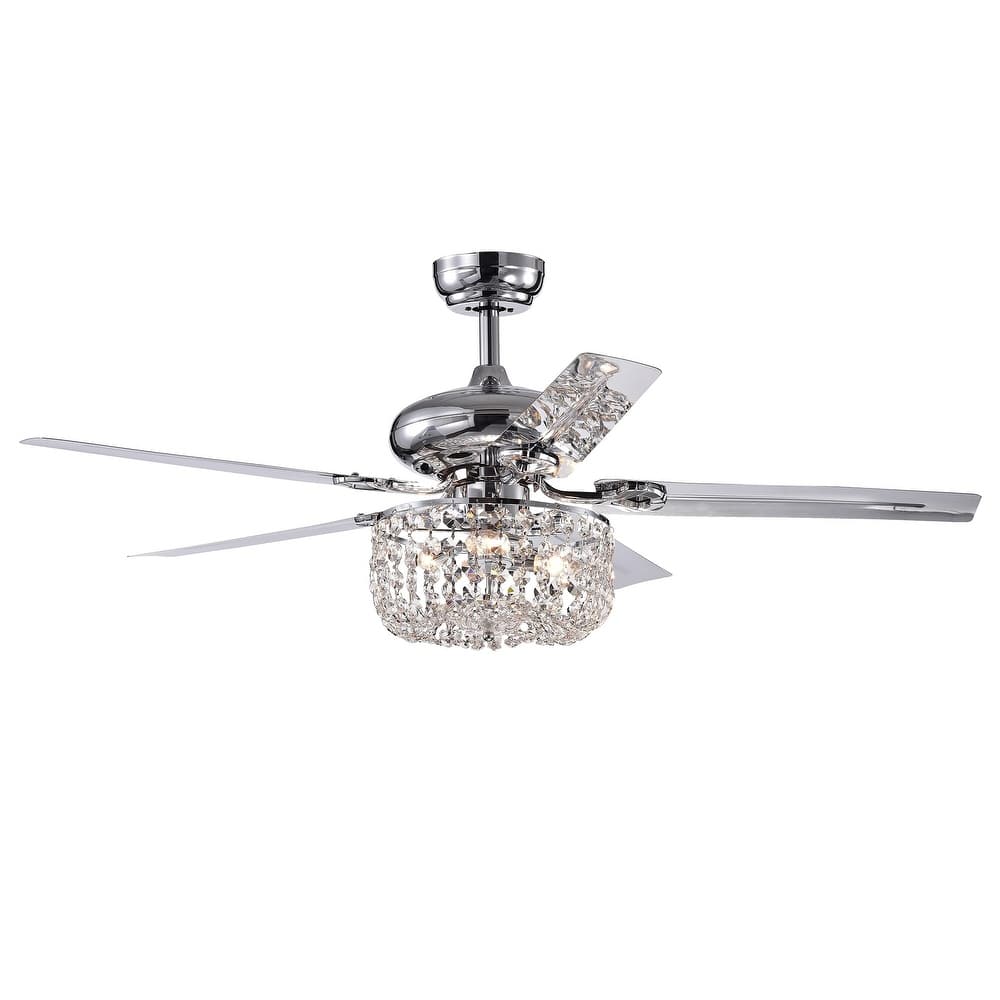Silver Orchid Campbell 42-inch Chrome Lighted Ceiling Fan