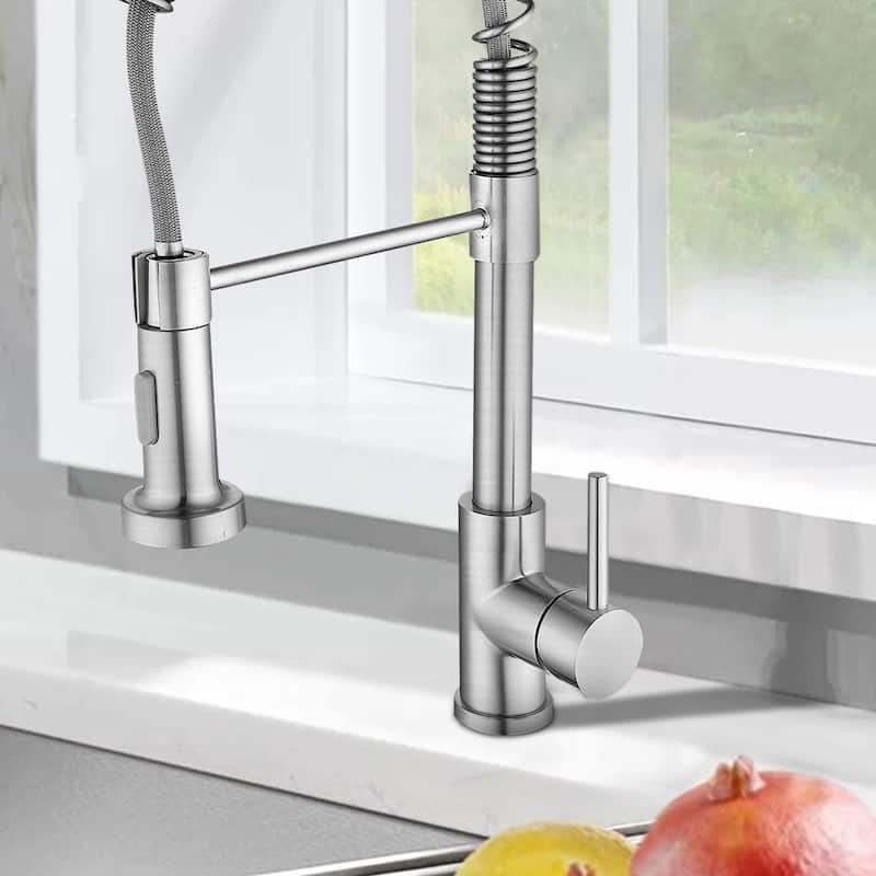 Topcraft Pulldown Spray Single Handle Kitchen Faucet