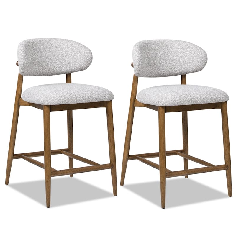 Locke 26.5" Modern Upholstered Counter Stool with Wood Frame