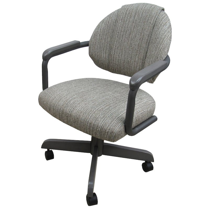 Swivel Tilt Kitchen Caster Chair with Wheels M-79 - 18 inch Seat - BlueSky - Grey
