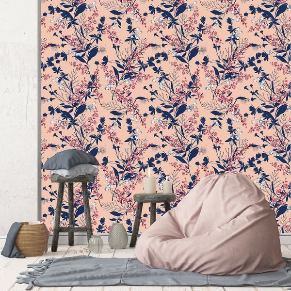 Shop Tropical Botanical Motifs Removable Wallpaper 24 Inch X
