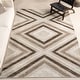 preview thumbnail 11 of 19, Nuloom Akari SpinClean Transitional Diamond Machine Washable Area Rug 9' x 12' - Light Brown - Rectangle