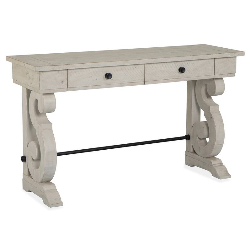 Magnussen Home Bronwyn Alabaster Rectangular Sofa Table - 50''W x 16''D x 29''H - 50''W x 16''D x 29''H