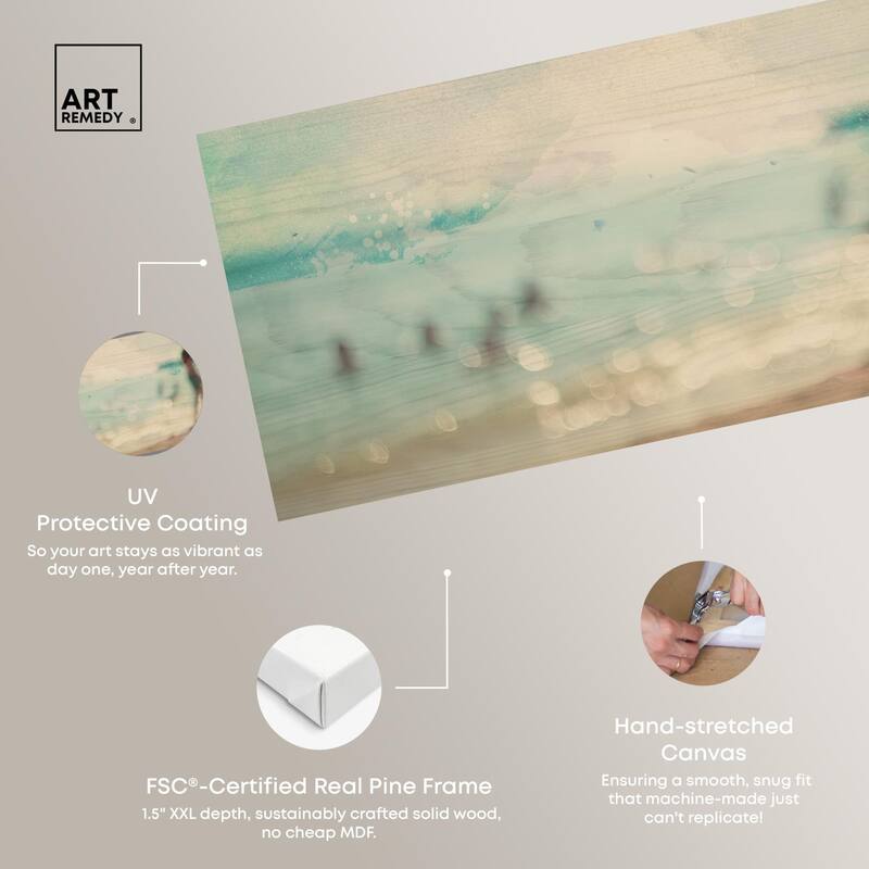 San Buenaventura Beach Panoramic Canvas by Art Remedy, Gallery Wrapped