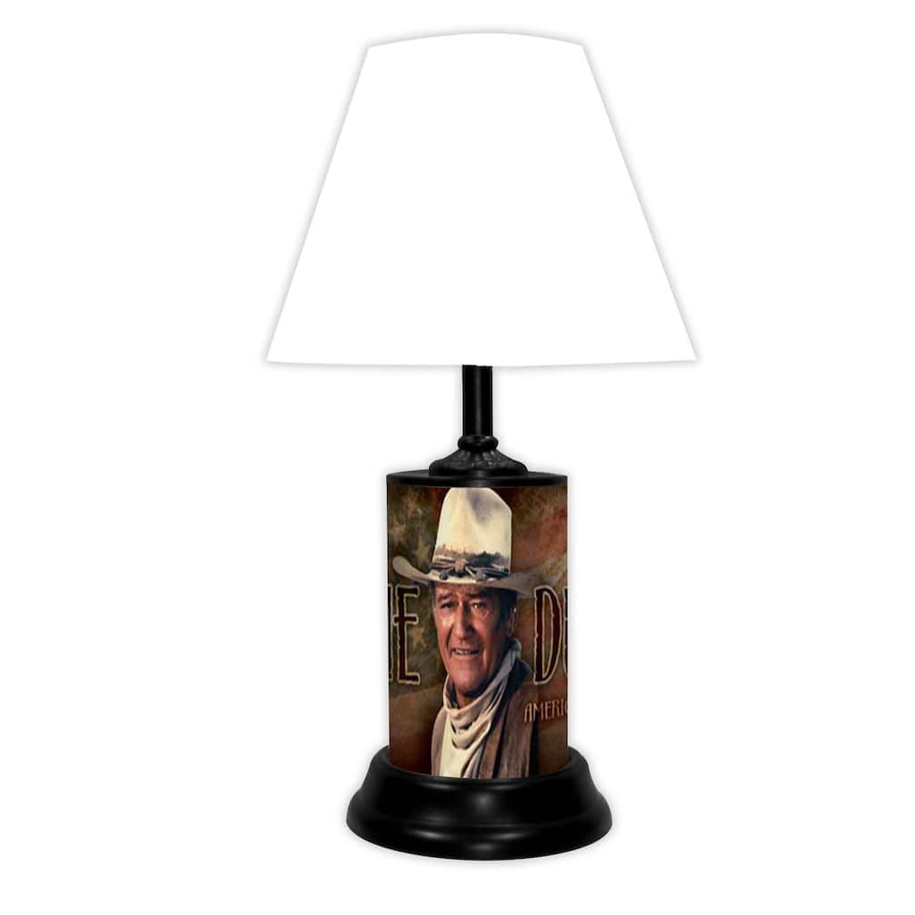 John Wayne 18-inch Desk/Table Lamp with Shade - The Duke - 18x10x10