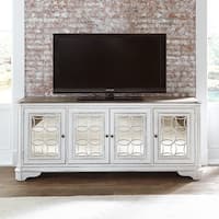 Magnolia Manor Antique White and Weathered Bark TV Console - On Sale ...