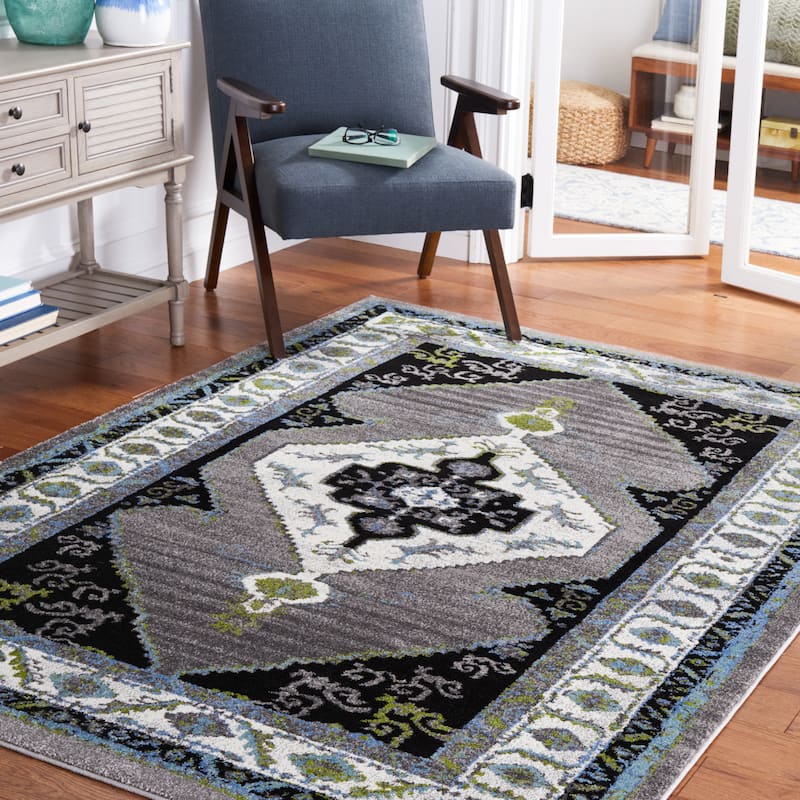SAFAVIEH Vintage Hamadan Friedchen Rug - 2'7" x 5' - Grey/Green