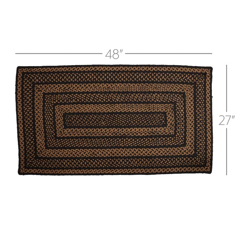 Farmhouse Jute Rug Rect w/ Pad 27x48 - 27" x 48"