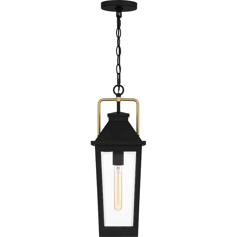 Buckley 1-Light Matte Black Outdoor Hanging Lantern