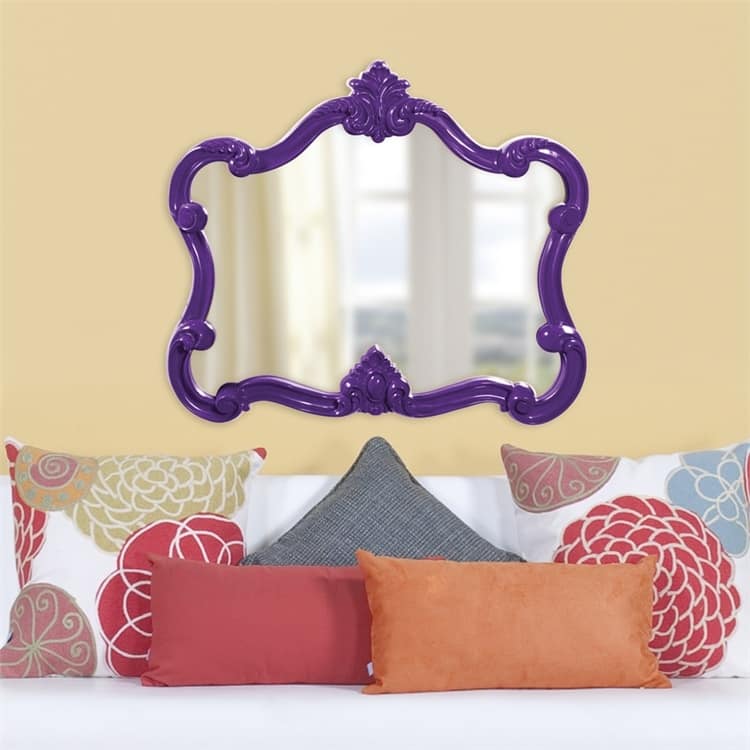 Glossy Purple Veruca Wall Mirror