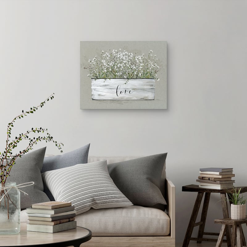 Bouquet of Grace Bucket Love by Carol Robinson Canvas Art Print