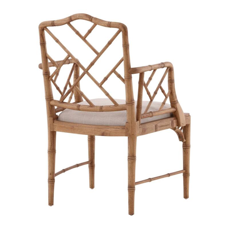 Furniture Classics Sawyer Natural Mahogany Upholstered Arm Chair