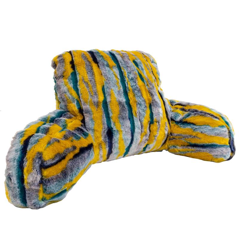 Multi Jacquard FauxFur BedRest, 20" x 18" x 17"