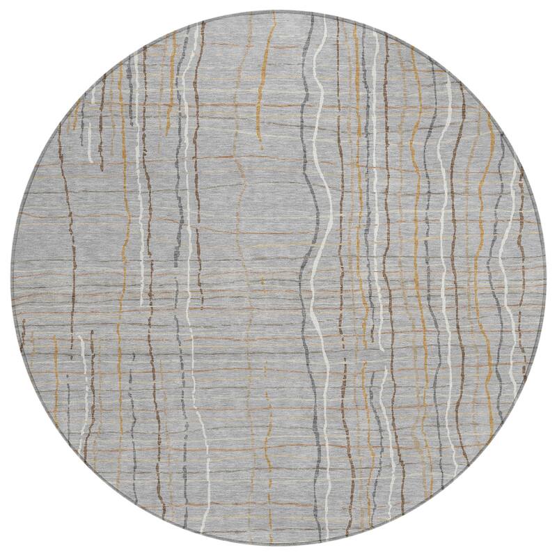 Machine Washable Indoor/ Outdoor Modern Century Chantille Rug